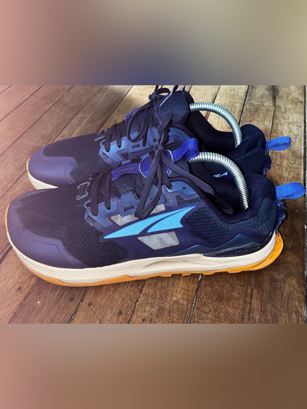 Altra Lone Peak 7 Mens 7.5 Wide Navy Blue Trail Running Hiking Shoes AL0A82BX445